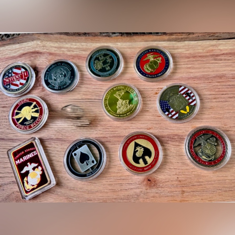 Marine Corps Challenge Coins Collection 11 Coins